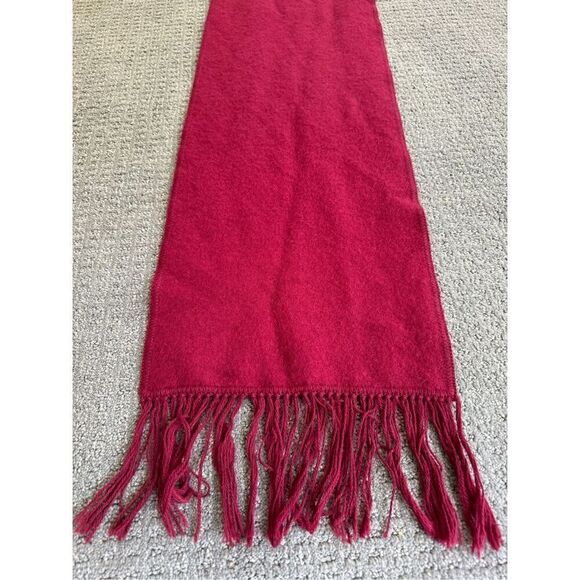 Alpaca Scarf Fringe Burgundy Artesania Textil Ccahuantico Made In Peru - Picture 4 of 7